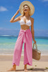 Bonbon Knotted Drop Waist Split Leg Relaxed Pants